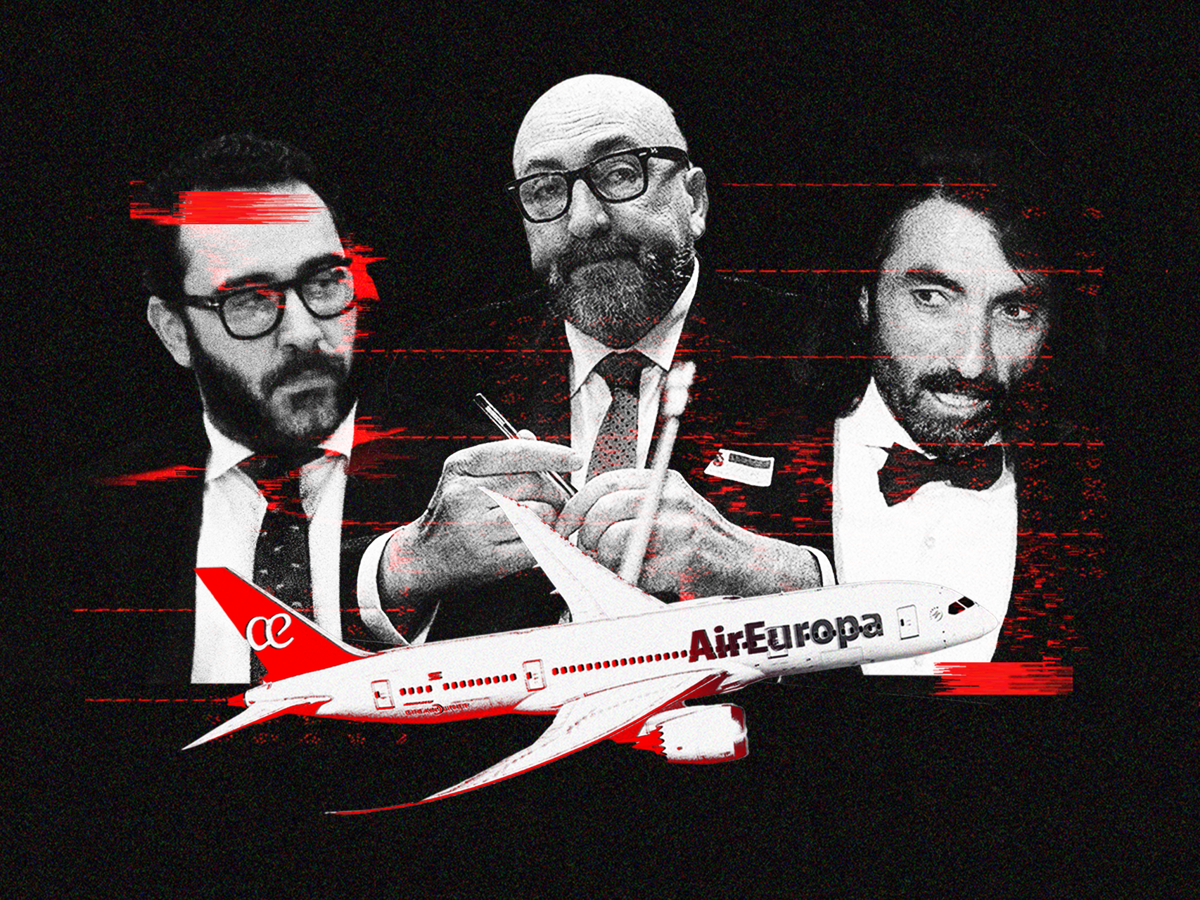 Víctor de Aldama, Koldo García y Javier Hidalgo.