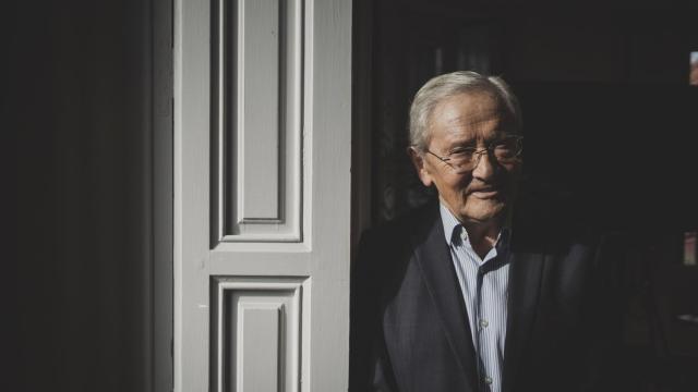 Fernando Ónega durante la entrevista con EL ESPAÑOL