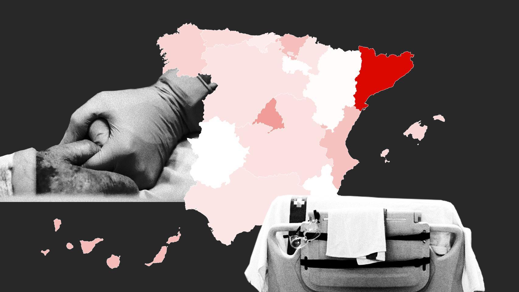 Mapa del número de solicitudes de eutanasia en 2023 por CC.AA.