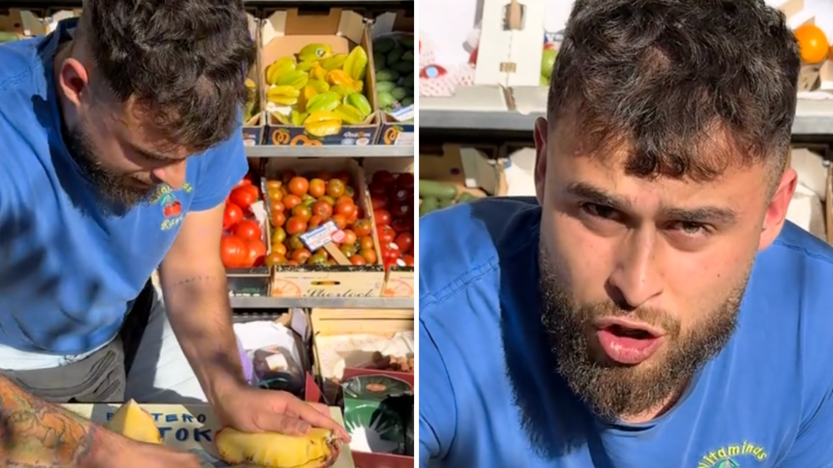 Un frutero español muestra cómo es una piña que vale 500 euros: Solo hay 4 en toda España