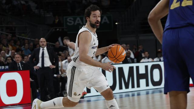 Sergio Llull, con el Real Madrid de baloncesto