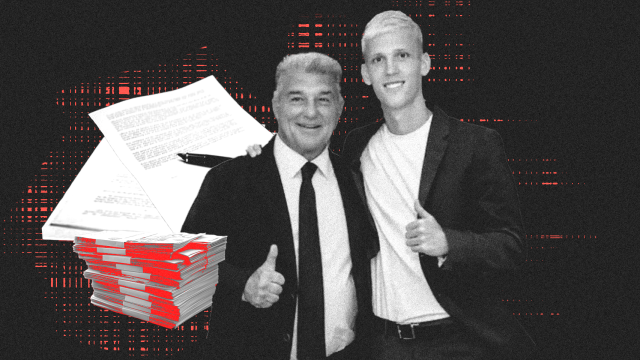 Joan Laporta y Dani Olmo