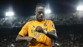 Vinicius, en el estadio de Mestalla