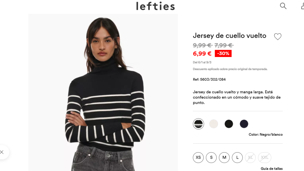 Jersey de cuello vuelto. Ref. 5603/302/084