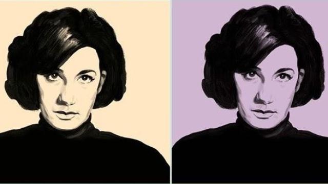 Ana María Matute en un montaje diseñado por la editorial Destino.