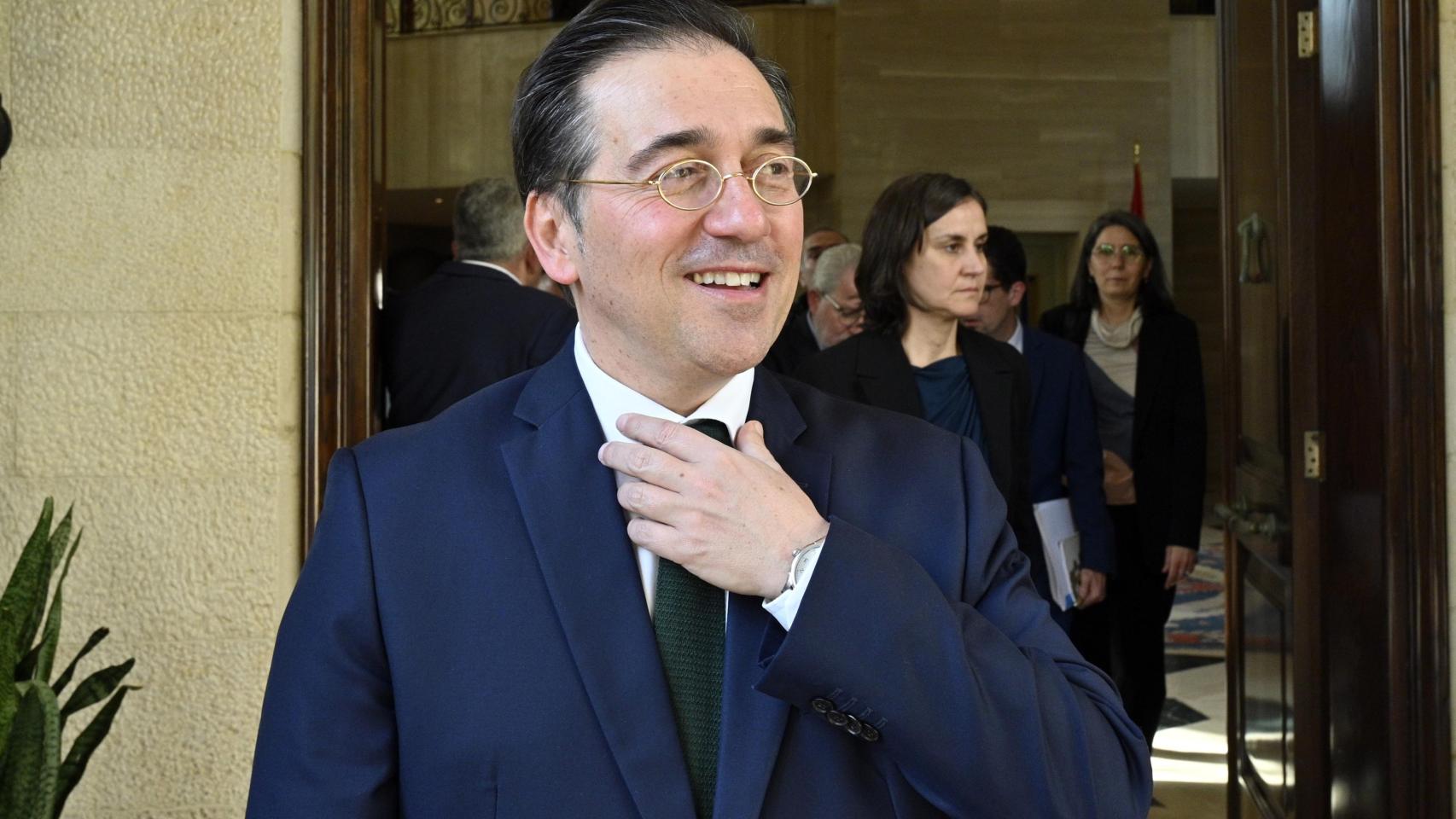 El ministro de Asuntos Exteriores, José Manuel Albares, este miércoles en Beirut.