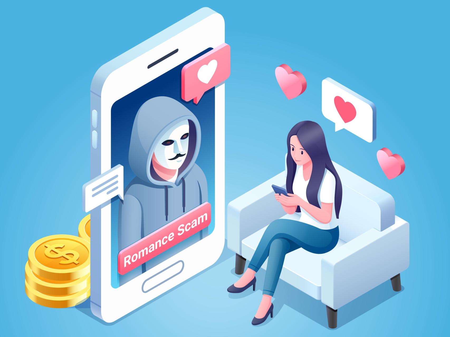 Las 'estafas del amor', un delito cibernético en aumento.