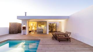 Casa prefabricada de hormigón y acero.