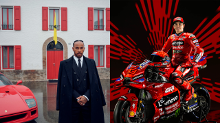 Lewis Hamilton en la fábrica de Ferrari y Marc Márquez con su nueva Ducati oficial