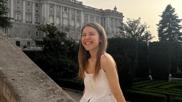 Sara Ciscares en un viaje a Madrid. Imagen Cedida.