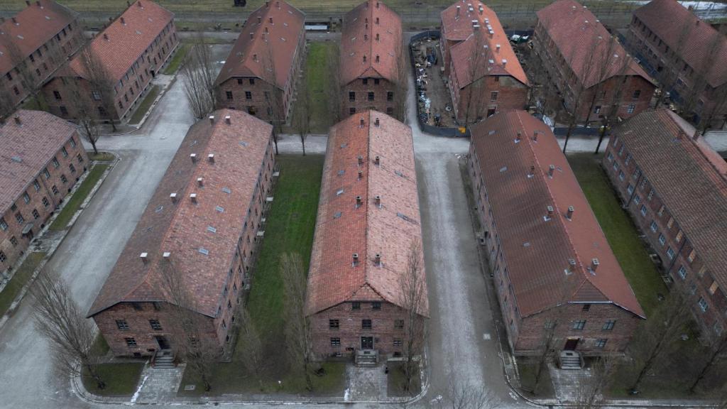 Aerial image of Auschwitz