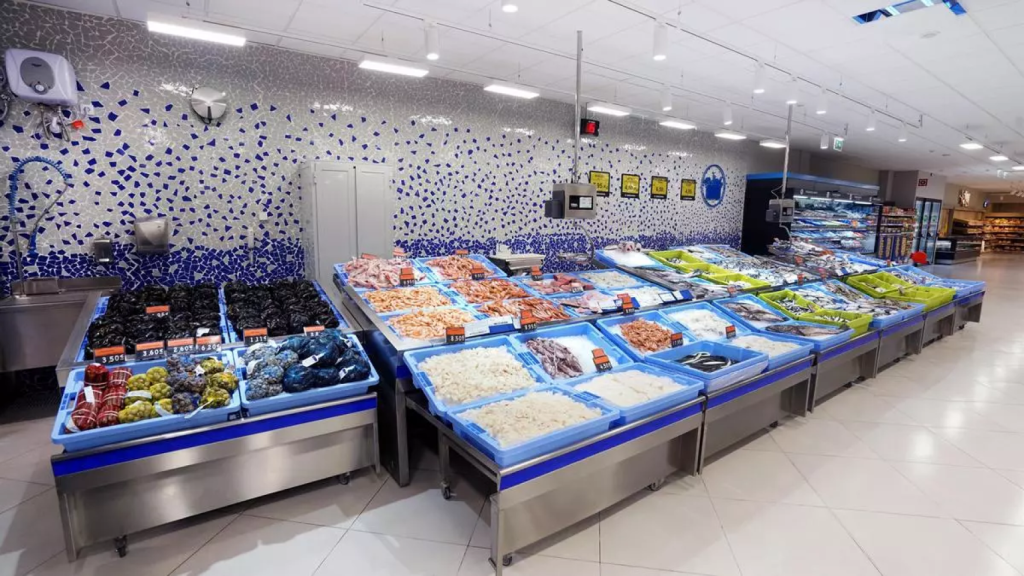 La sección de pescadería de Mercadona.
