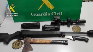 Efectos intervenidos a los dos cazadores investigados en la provincia de Zamora