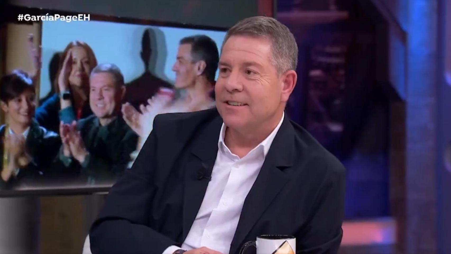 El presidente de Castilla-La Mancha, Emiliano García-Page, en el Hormiguero. EE