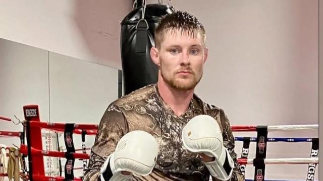 Bryce Mitchell, en un entrenamiento.