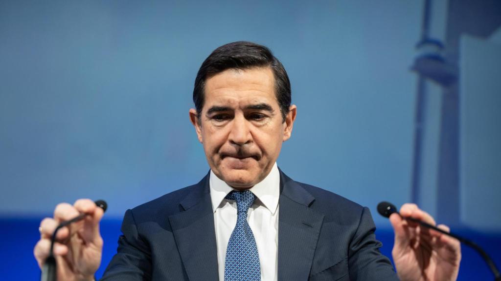 Carlos Torres, presidente de BBVA, durante la presentación de resultados del ejercicio 2024.