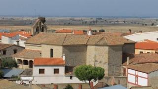 Vista aérea del pueblo de Herreruela de Oropesa.