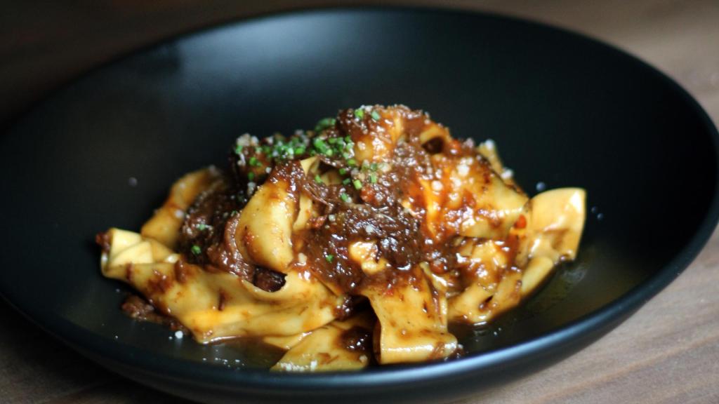 Pappardelle al ragú de rabo de vaca.