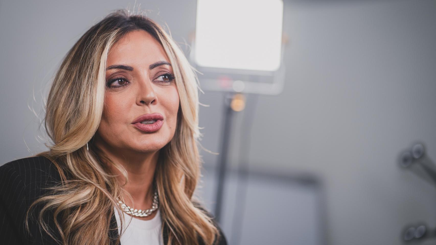 Merche durante la entrevista.