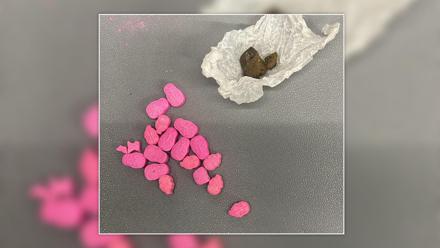 Imagen de las sustancias estupefacientes que una persona olvidó en un autobús de Valladolid