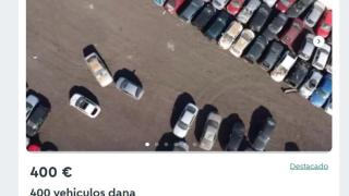 Anuncio de Wallapop de la venta de 400 coches de la dana por 400 euros