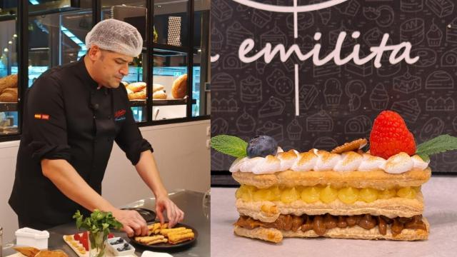 Fernando Pin, director de La Emilita, y su dulce, La Flecha.