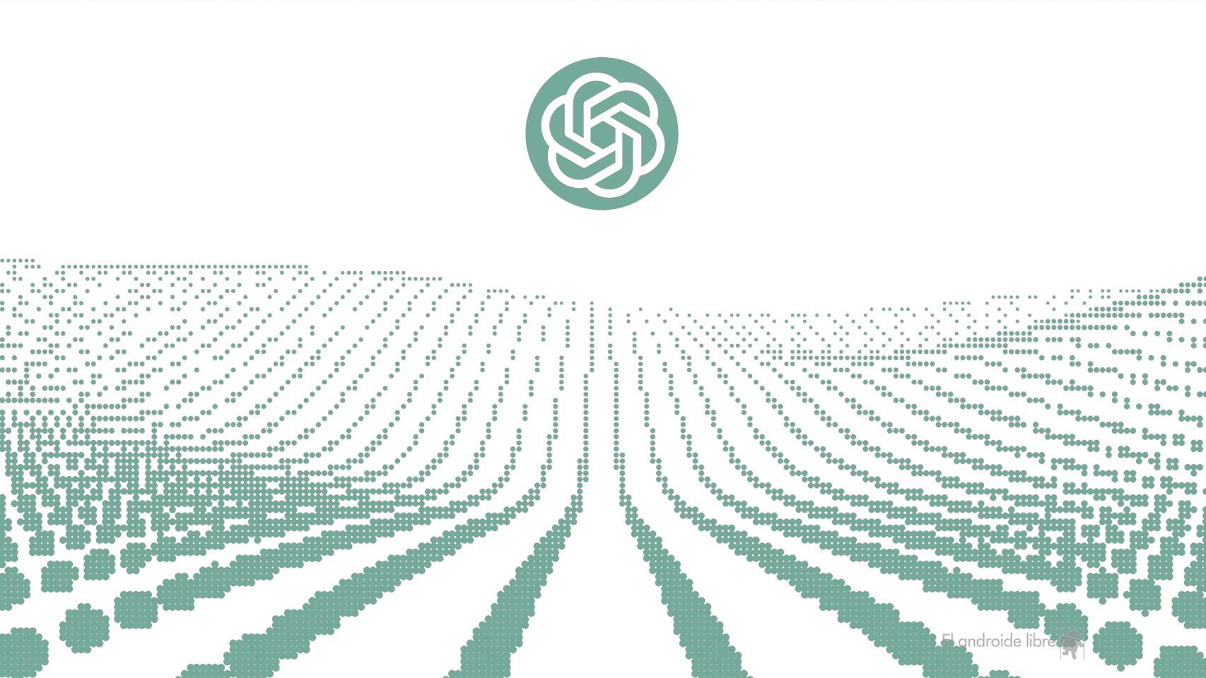 Fotomontaje del logo de ChatGPT