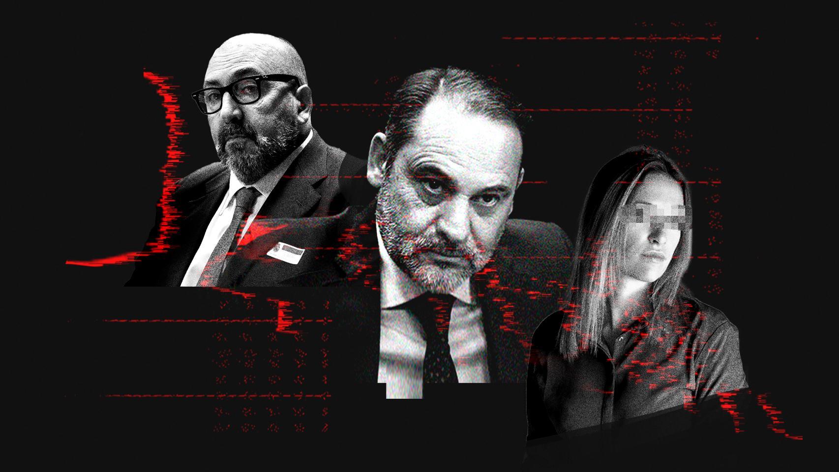 Koldo García, José Luis Ábalos y Jésica Rodríguez.