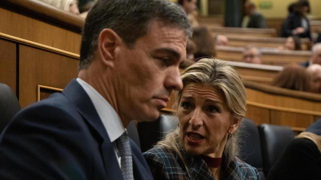 Pedro Sánchez y Yolanda Díaz, en el Congreso.