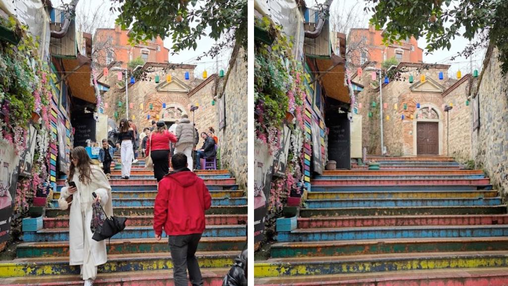 Imagen original (izda) : Imagen editada con IA (dcha) Álvarez del Vayo El Androide Libre