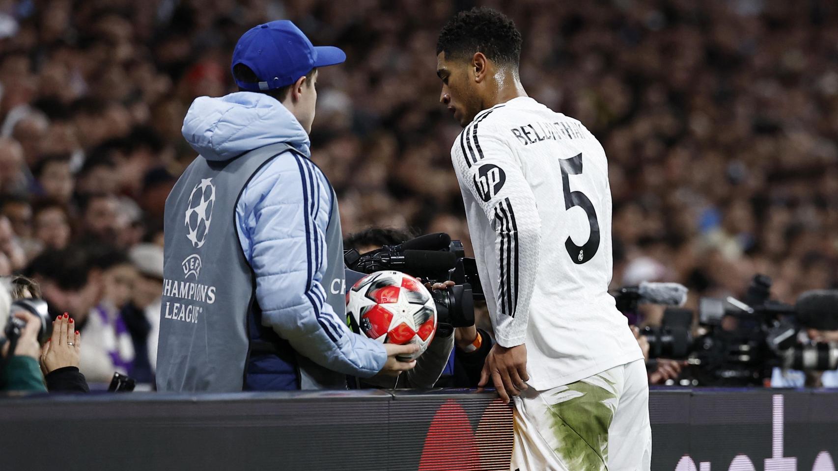 Bellingham, en un partido de Champions League con el Real Madrid