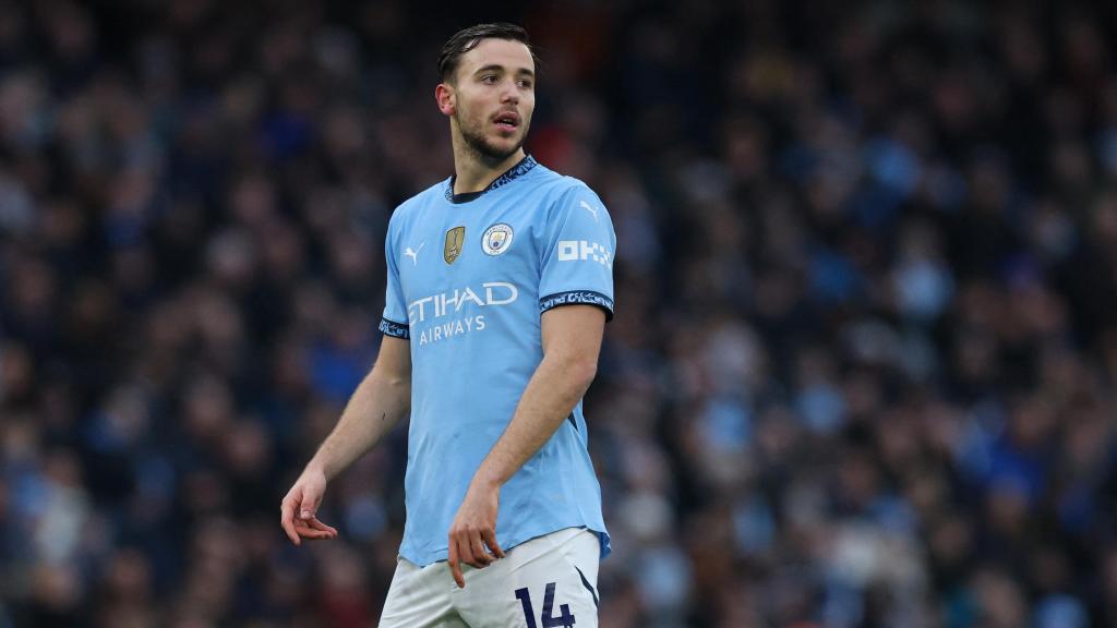 Nico González, con el Manchester City