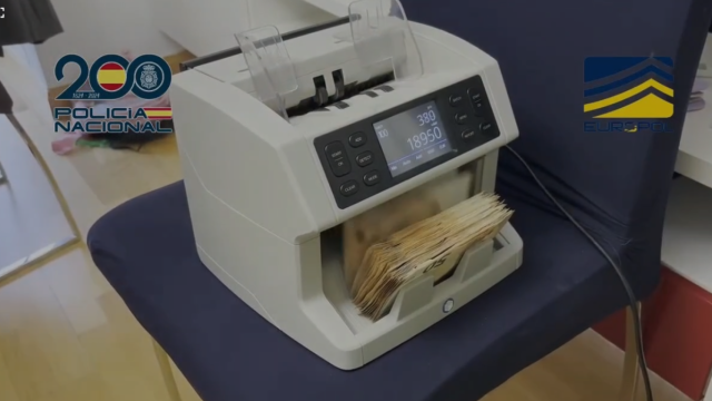 Una de las máquinas registradoras de dinero de la organización.