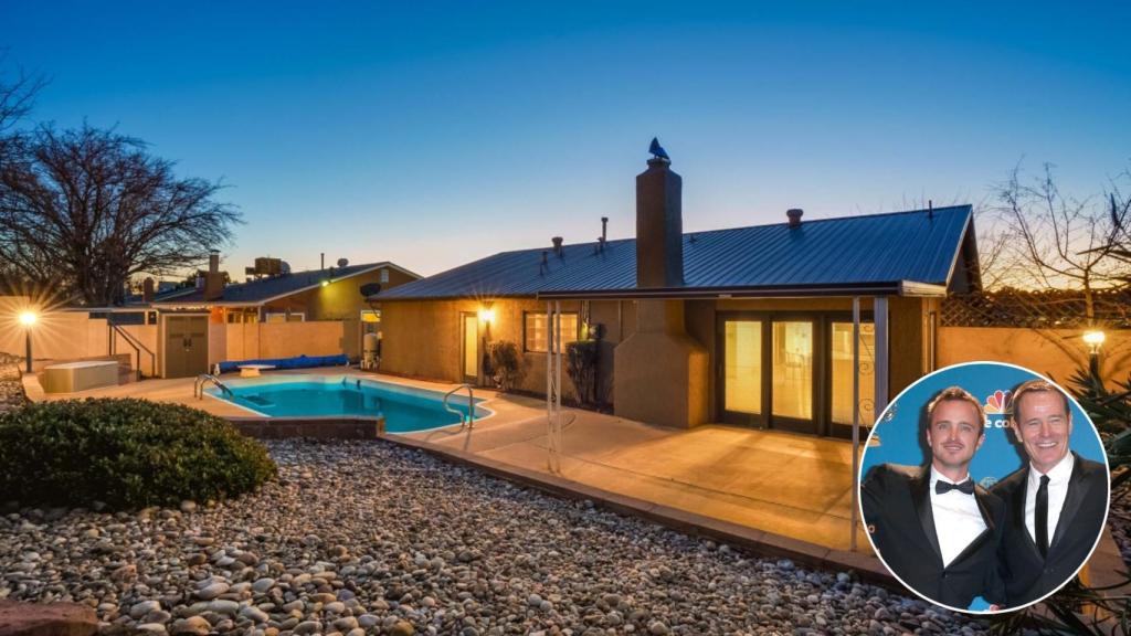 La casa de 'Breaking Bad' junto a Aaron Paul y Bryan Cranston.