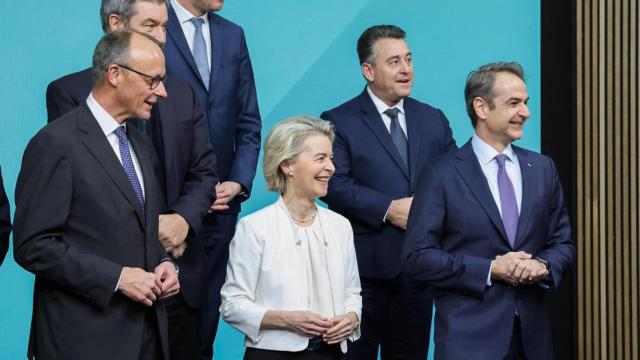 El futuro canciller, Friedrich Merch, y Ursula von der Leyen, durante una reciente reunión del PPE