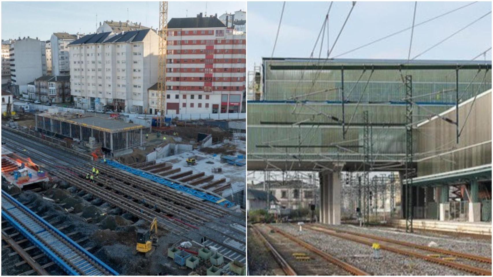 Estaciones de tren de Santiago de Compostela y Lugo