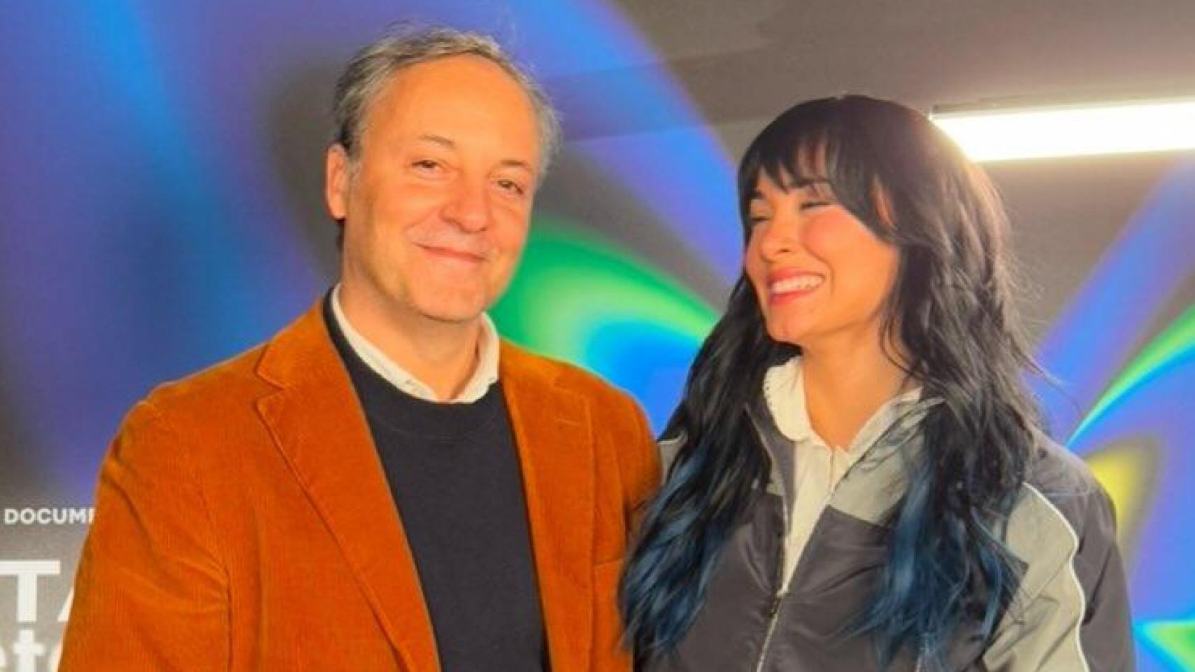 Narcís Rebollo y Aitana, en una imagen de redes sociales.