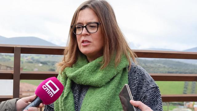 Esther Padilla, portavoz del Gobierno de Castilla-La Mancha, este sábado en Los Navalucillos (Toledo).