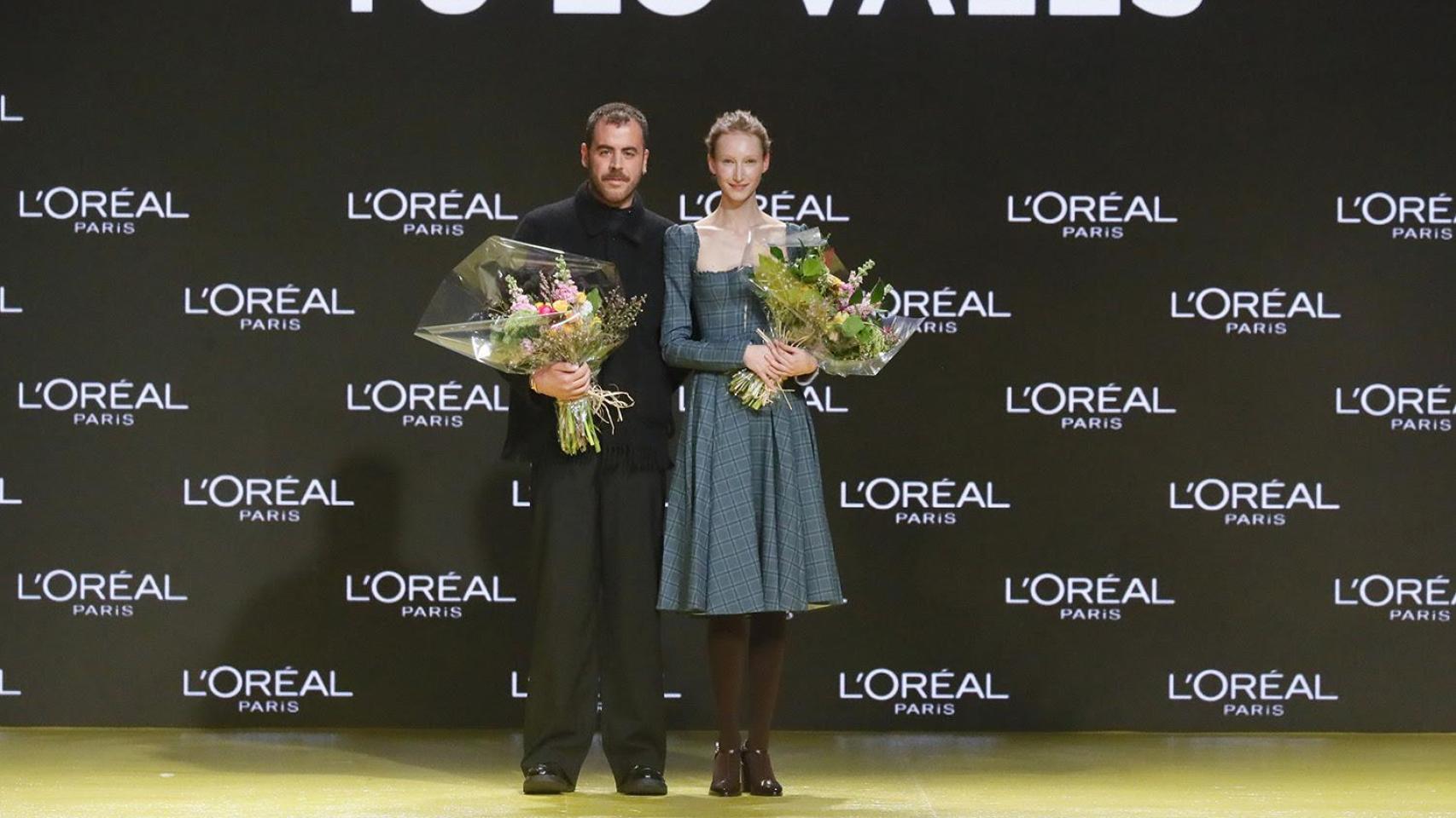 Jaime Álvarez y Andrea Gutiérrez, durante la entrega de premios.