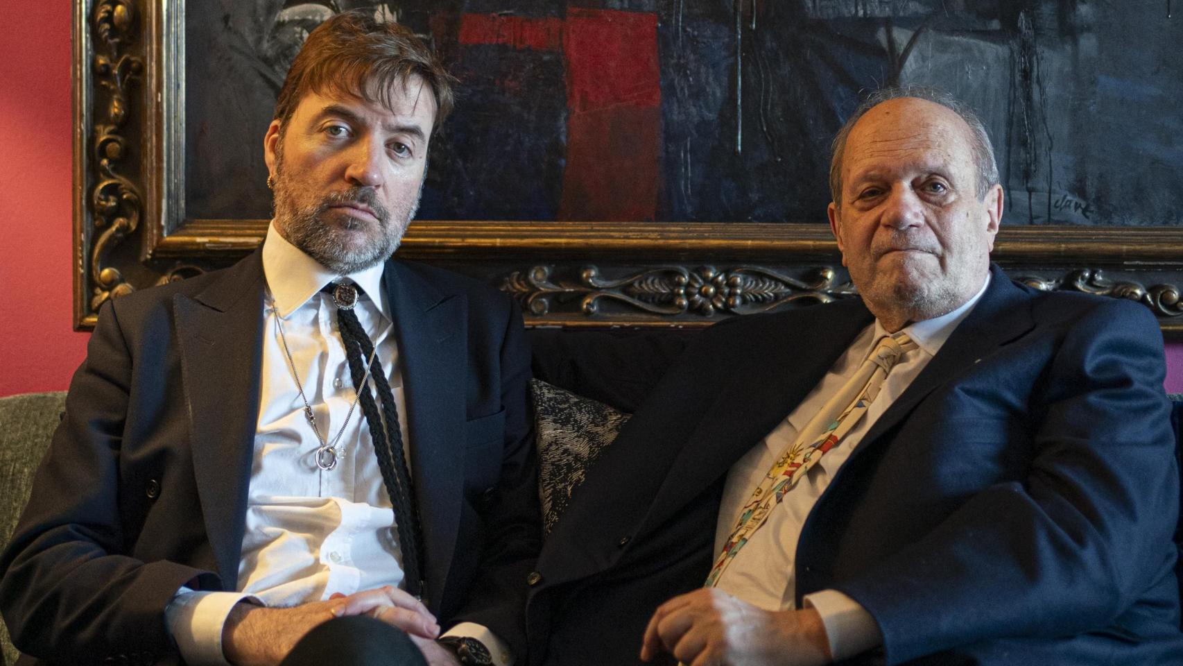 Albert Serra  y Pere Gimferrer en casa de este último. Foto: Pau Venteo