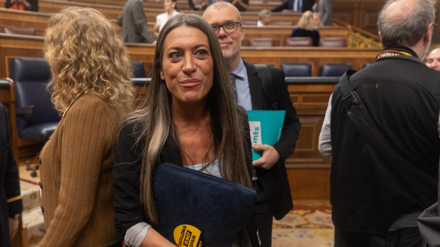 La portavoz de Junts en el Congreso, Míriam Nogueras, la semana pasada.