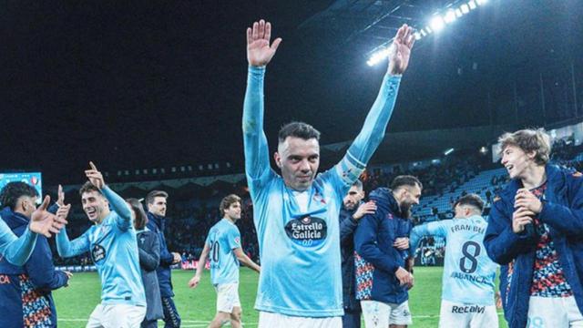 Iago Aspas al finalizar el partido ante Osasuna.