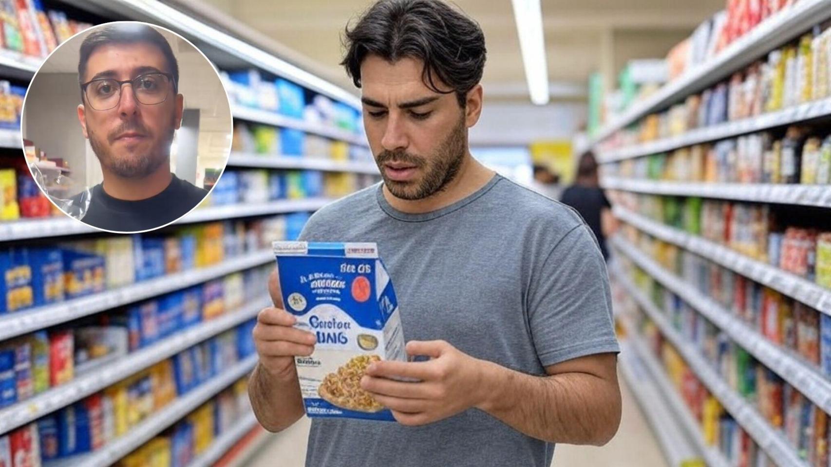 Imagen de un hombre en un supermercado.