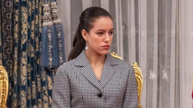 Lalla Khadija, junto a la princesa Lalla Meryem y Brigitte Macron, en octubre de 2024.