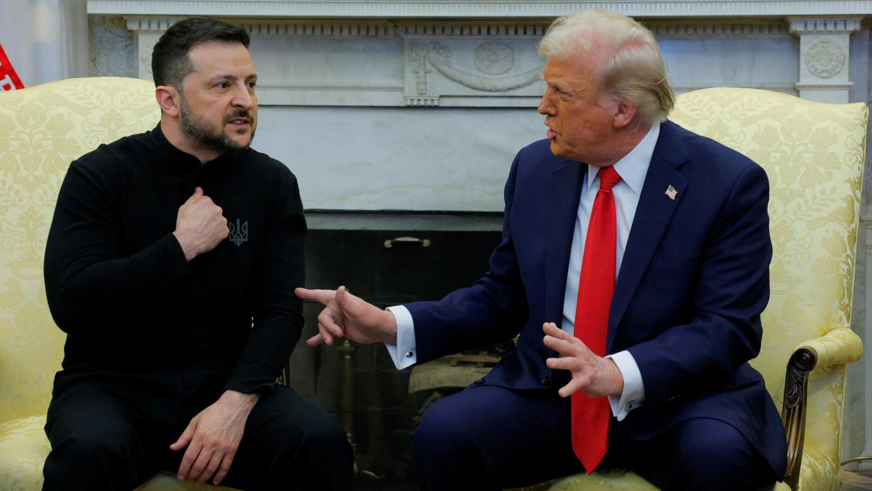 Volodímir Zelenski y Donald Trump en la Casa Blanca este viernes.