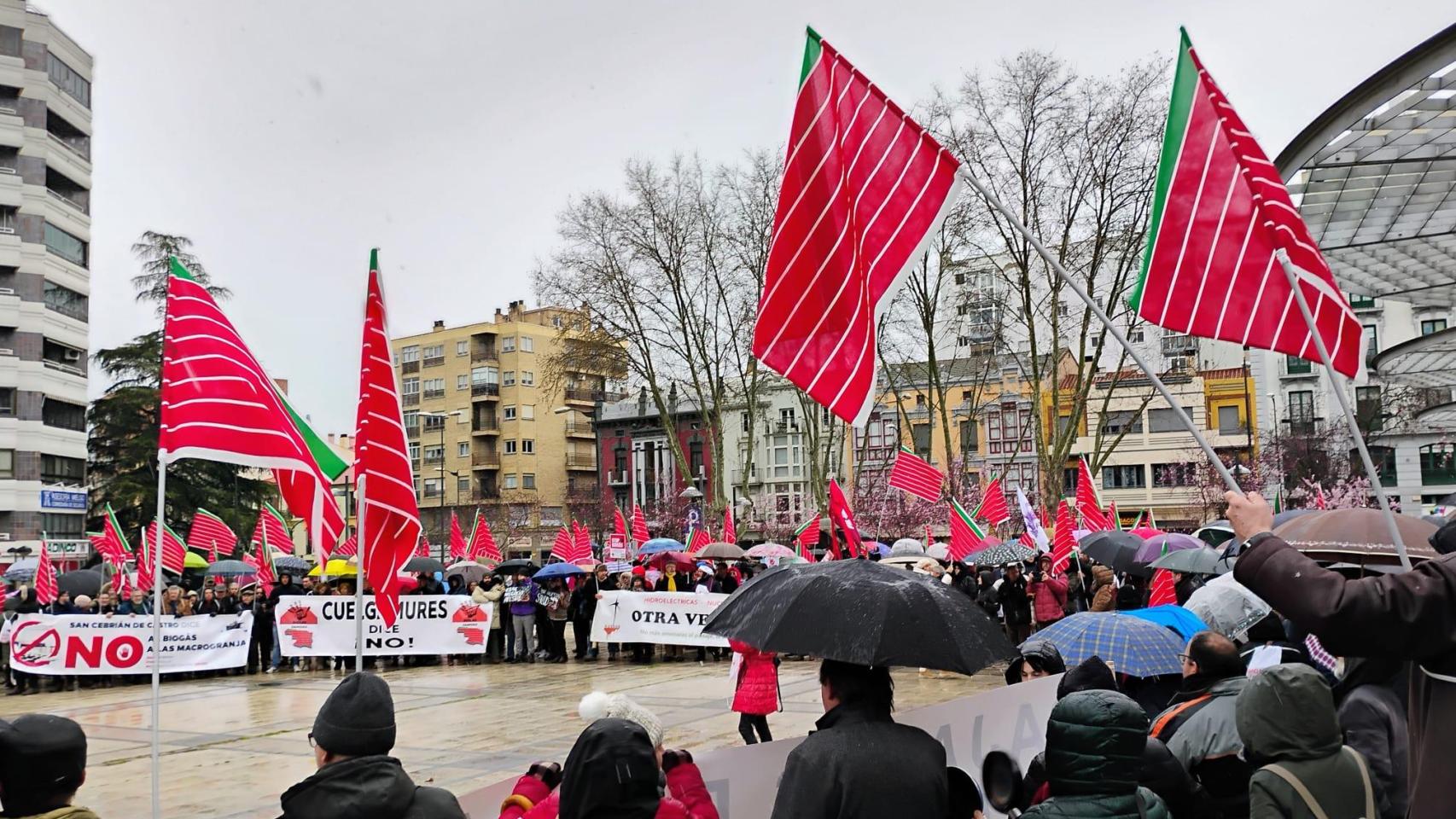Una manifestación contra las plantas de biogás en Zamora