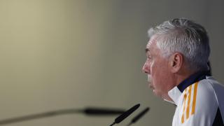 Ancelotti, en la rueda de prensa.