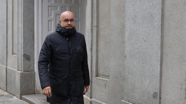 El jefe de gabinete del Ministerio de Hacienda, Carlos Moreno, este martes, a su salida del Tribunal Supremo.