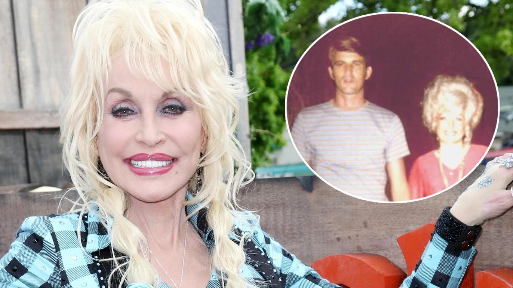 Dolly Parton junto a su marido, Carl Thomas Dean, en un fotomontaje de EL ESPAÑOL.