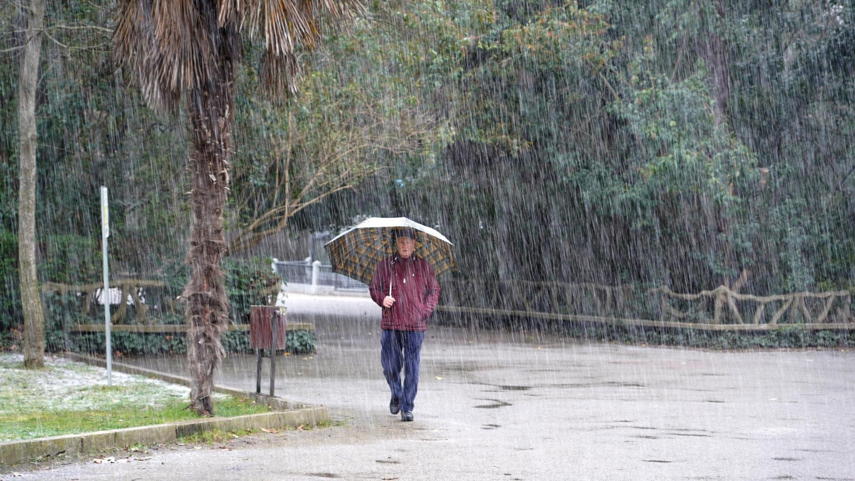 Imagen de archivo de un día de lluvia en Valladolid
